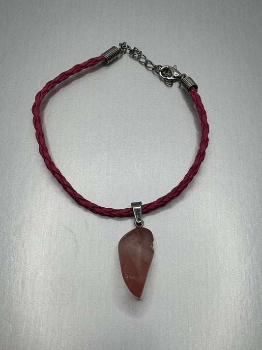 Fuchsia Bracelet with Light Pink Stone