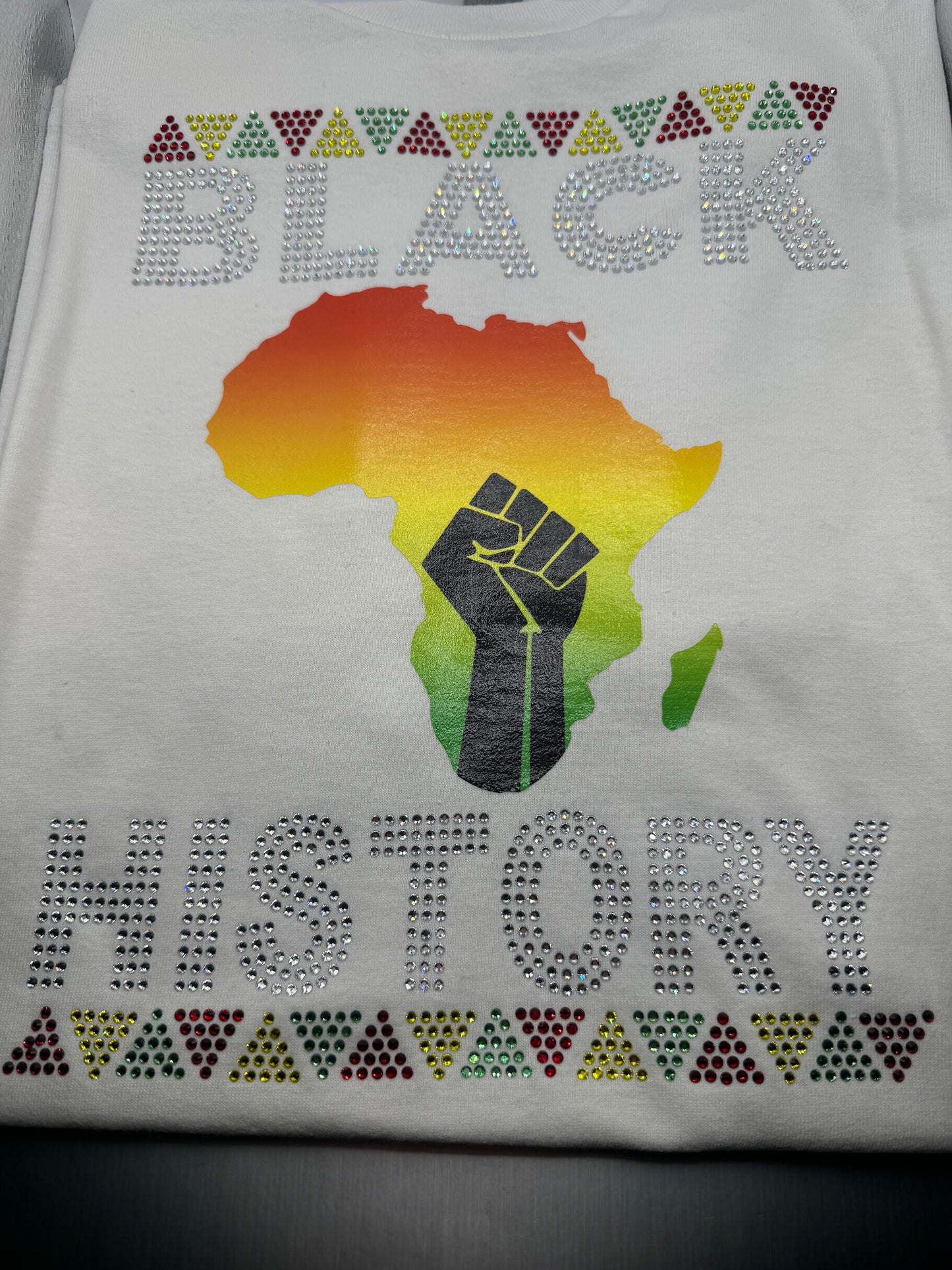 Black History Africa Bling T-Shirt